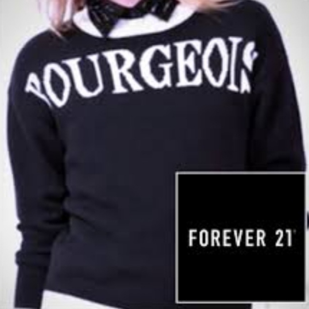 NEW Forever 21 EXCLUSIVE Bourgeois Graphic Sweater